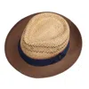 Dasmarca Hats Men's Dasmarca Ronan Straw Wide Brim Fedora Summer Straw Sun Hat - Brown In Brown