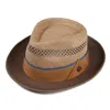 Dasmarca Hats Men's Dasmarca Ronan Straw Wide Brim Fedora Summer Straw Sun Hat - Olive Green In Green