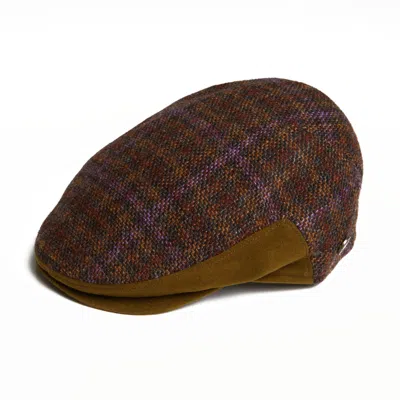 Dasmarca Hats Men's Edgar Grape Purple Tweed Wool Italian Flat Cap