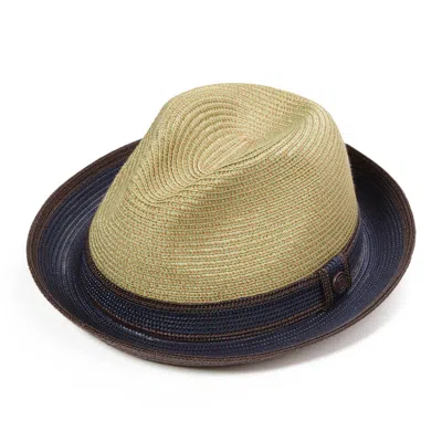 Dasmarca Hats Men's Green Benson Summer Trilby Hat With Two Tone Contrast Brim - Lime
