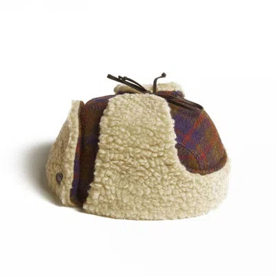 Dasmarca Hats Men's Green / Blue Mylo Italian Tweed Wool Trapper Hat With Earflaps - Heather In Multi