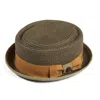 Dasmarca Hats Men's Green Dasmarca Rico Summer Telescope Crown Lightweight Breathable Rude-boy Mod Porkpie Hat - O In Green