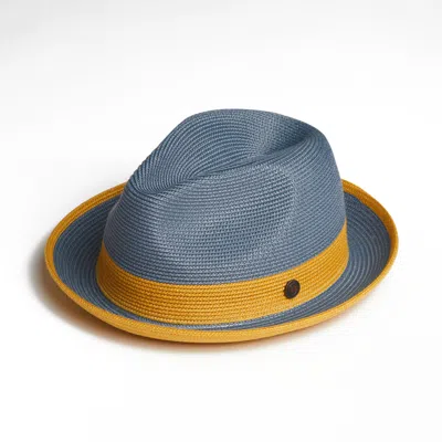 Dasmarca Hats Men's Grey Dasmarca Florence Slate Summer Two Tone Crushable Hat In Gray