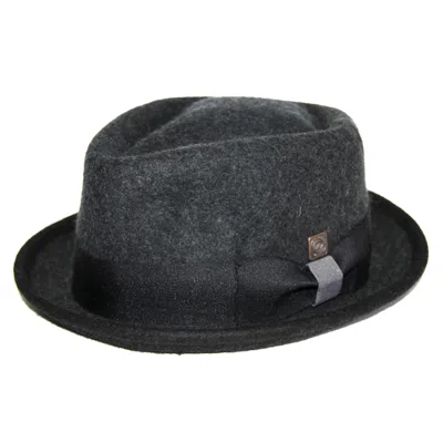 Dasmarca Hats Men's Grey Jackson Slate Wool Felt Porkpie Hat