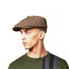 Dasmarca Hats Men's Harrison Heather Brown Harris Tweed Newsboy Cap In Brown