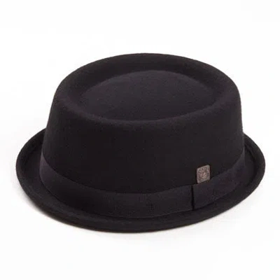 Dasmarca Hats Men's Jack Black Felt Skimpy Brim Short Brim Rude Boy Mod Style Porkpie Hat