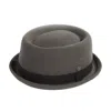 Dasmarca Hats Men's Jack Grey Felt Skimpy Brim Short Brim Rude Boy Mod Style Porkpie Hat In Grey