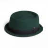 Dasmarca Hats Men's Jack Pine Green Felt Skimpy Brim Short Brim Rude Boy Mod Style Porkpie Hat In Green