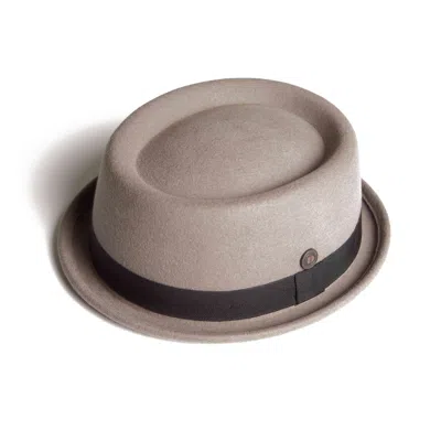 Dasmarca Hats Men's Jack Smoke Grey Felt Skimpy Brim Short Brim Rude Boy Mod Style Porkpie Hat