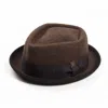 Dasmarca Hats Men's Jackson Chestnut Brown Wool Felt Two Tone Porkpie Hat In Brown