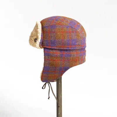 Dasmarca Hats Men's Mylo Italian Tweed Wool Trapper Hat With Earflaps - Purple