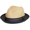 Dasmarca Hats Men's Neutrals Benson Summer Trilby Hat With Two Tone Contrast Brim – Paper