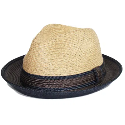 Dasmarca Hats Men's Neutrals Benson Summer Trilby Hat With Two Tone Contrast Brim – Paper