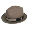 Dasmarca Hats Men's Neutrals / Brown Robin Khaki Wool Felt Two Tone Trilby Fedora Hat In Brown