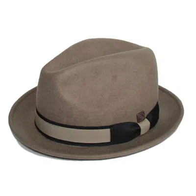 Dasmarca Hats Men's Neutrals / Brown Robin Khaki Wool Felt Two Tone Trilby Fedora Hat