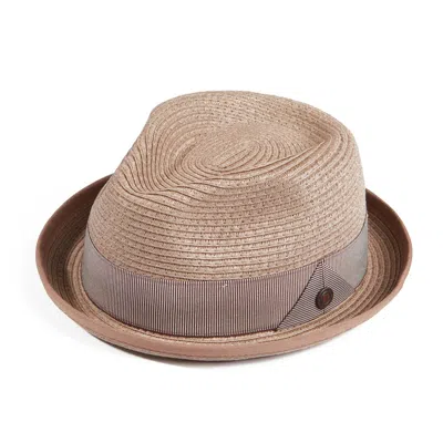 Dasmarca Hats Men's Neutrals Dasmarca Andy Mocha Short Brim Trilby Hat In Brown
