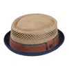 Dasmarca Hats Men's Neutrals Dasmarca Jake Summer Telescope Crown Lightweight Seagrass Breathable Mod Style Straw In Blue