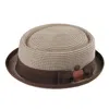 Dasmarca Hats Men's Neutrals Dasmarca Rico Summer Telescope Crown Lightweight Breathable Rude-boy Mod Porkpie Hat In Black/brown