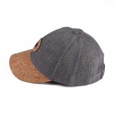 Dasmarca Hats Men's Neutrals Tyler Taupe Cotton Summer Baseball Cap With Cork Visor In Gray