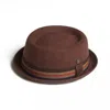 Dasmarca Hats Men's Nico Brown Felt Skimpy Brim Short Brim Rude Boy Mod Style Porkpie Hat In Brown