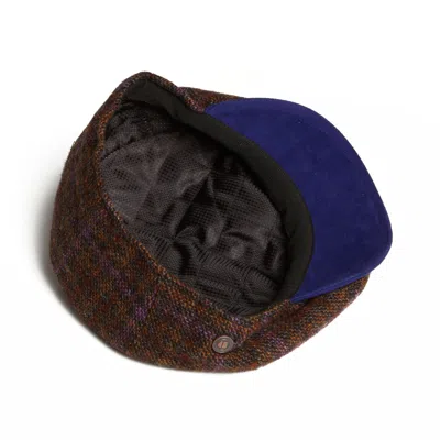 Dasmarca Hats Men's Pink / Purple Archie Raisin Purple Tweed Italian Bakerboy Eight Piece Cap In Pink/purple