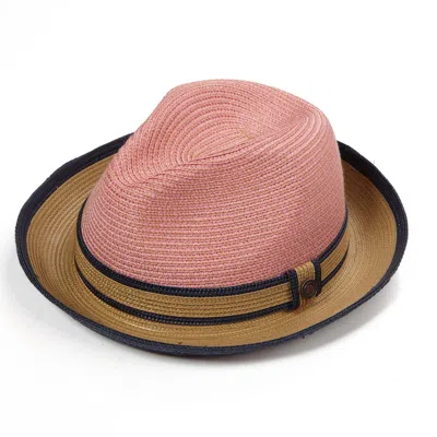 Dasmarca Hats Men's Pink / Purple Benson Summer Trilby Hat With Two Tone Contrast Brim - Coral In Pink/purple