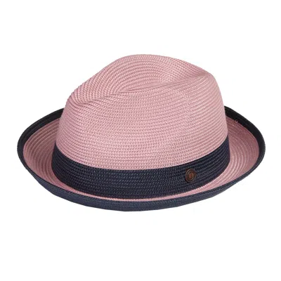 Dasmarca Hats Men's Pink / Purple Dasmarca Florence Blush Pink Summer Two Tone Crushable Hat In Pink/purple