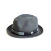 Dasmarca Hats Men's Robin Grey Wool Felt Two Tone Trilby Fedora Hat In Grey