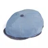 Dasmarca Hats Men's Theo Blue Cotton Fitted Peaky Bakerboy Newsboy Italian Summer Cap In Blue
