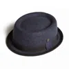 Dasmarca Hats Men's Tony Indigo Blue Felt Skimpy Brim Short Brim Rude Boy Mod Style Porkpie Hat In Blue