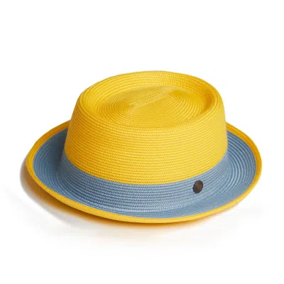 Dasmarca Hats Men's Yellow Dasmarce Bobby Retro Short Brim Summer Porkpie – Corn