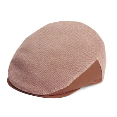 Dasmarca Hats Men's Yellow / Orange Dasmarca Brody  Terracotta Orange Cotton Summer Flat Cap With Bright Coloured In Yellow/orange