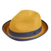 Dasmarca Hats Men's Yellow / Orange Dasmarca Florence Yellow Summer Two Tone Crushable Hat In Yellow/orange