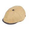 Dasmarca Hats Men's Yellow / Orange Harry Sahara Yellow Herringbone Linen Summer Italian Driving Cap In Yellow/orange