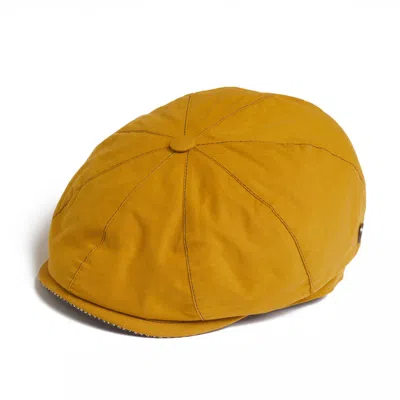 Dasmarca Hats Men's Yellow / Orange Josh Dijon Italian Waterproof Newsboy Bakerboy Cap In Yellow/orange