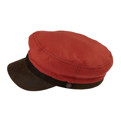 Dasmarca Hats Men's Yellow / Orange Laboca Flame Linen Fisherman's Cap Sailor Cap With Leather Peak