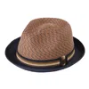 Dasmarca Hats Rose Gold Dasmarca Adrian Sand Multi Coloured Summer Trilby Packable Hat For Men