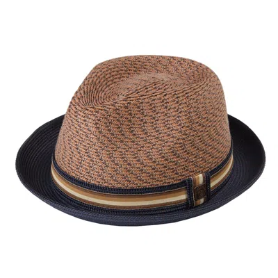 Dasmarca Hats Rose Gold Dasmarca Adrian Sand Multi Coloured Summer Trilby Packable Hat For Men