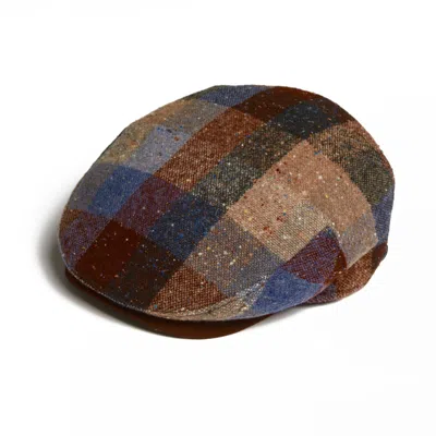 Dasmarca Hats Tailor Red Checks Ukranian Tweed Wool Cap For Men