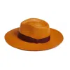 Dasmarca Hats White Dasmarca Albert Wide Brim Summer Genuine Panama Straw Hat For Women- Amber In White