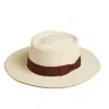 Dasmarca Hats White Dasmarca Baker Wide Brim Summer Genuine Panama Straw Porkpie Hat For Men - Ivory