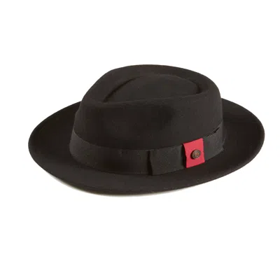 Dasmarca Hats Women's Pablo Noir Black Felt Wide Brim Wool Felt Fedora Hat