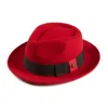 Dasmarca Hats Women's Pablo Oxblood Red Felt Wide Brim Wool Felt Fedora Hat In Red