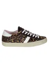 Date Leopard Stripe Hill Lo Trainers In Animal Print