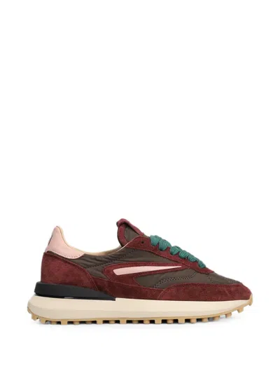 Date Athleta Suede-trim Sneakers In Multi
