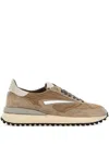 Date Athleta Touch Suede Nylon Sneakers In Brown