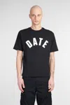 Date Baseball T-shirt In Black Cotton In Black