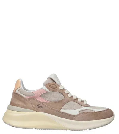 Date Beige Fuga 20 Suede Insert Sneakers In Multi