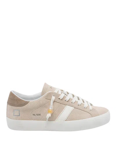 Date Beige Hill Low Suede Sneakers In Neutral