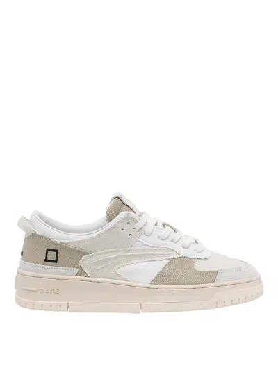 Date D.a.t.e Beige Torneo Fringed Sneakers In Neutral